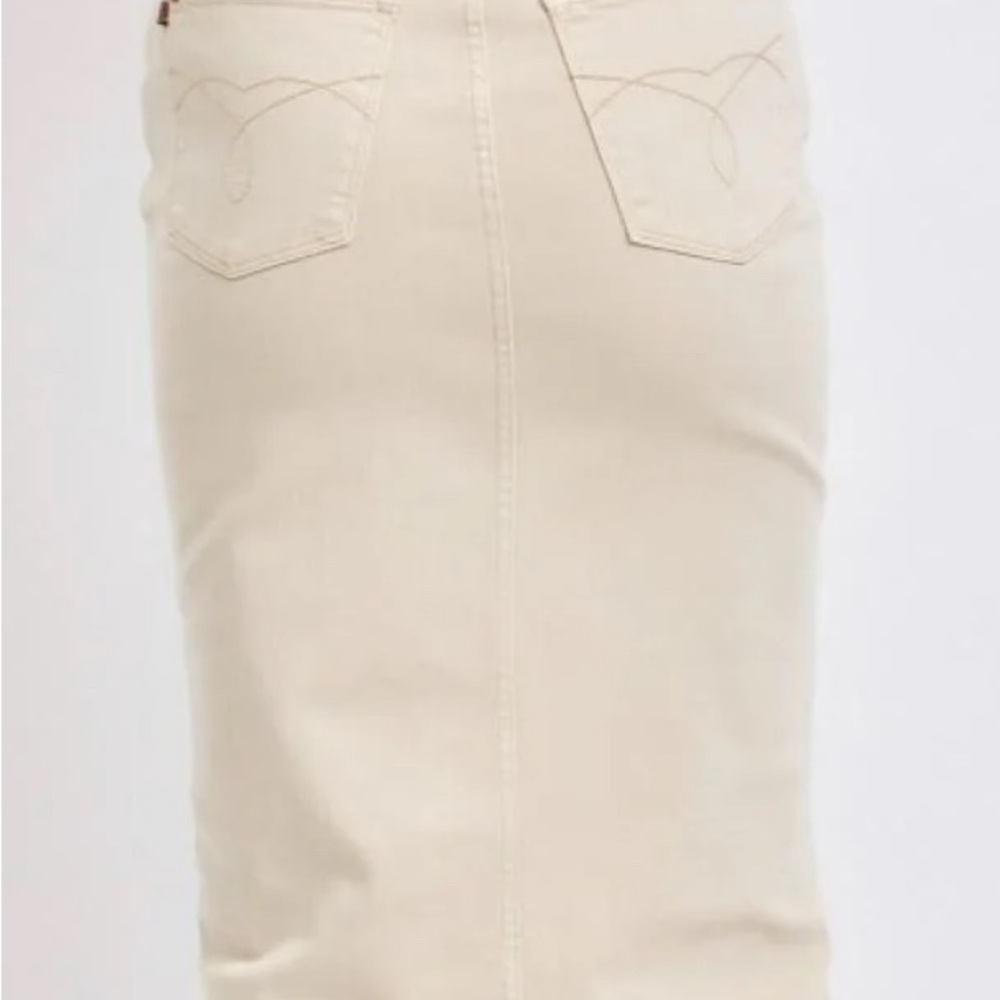 Judy Blue Tan Midi Skirt - Picture 2 of 9